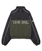 【エックスガール/X-girl】のX-girl LOGO EMBROIDERY JACKET 大人の最旬トレンドファッション＆コーディネート founy(ファウニー) ファッション Fashion レディースファッション Fashion for Women アウター Coat / Outerwear Collection レディースジャケット・軽アウター Jackets 切替 Switching, Contrast Panel ジャケット Jacket, Outerwear 長袖 Long Sleeve, Full Sleeve バランス Balance, Style Balance フロント Front, Front Design リップ Lip, Lip Motif ルーズ Loose, Oversized 冬 Winter / This Winter A/W・秋冬 Autumn/Winter おすすめ Recommended / Our Picks thumbnail OLIVE|ID: prp329100004984914 ipo3291000000037341432