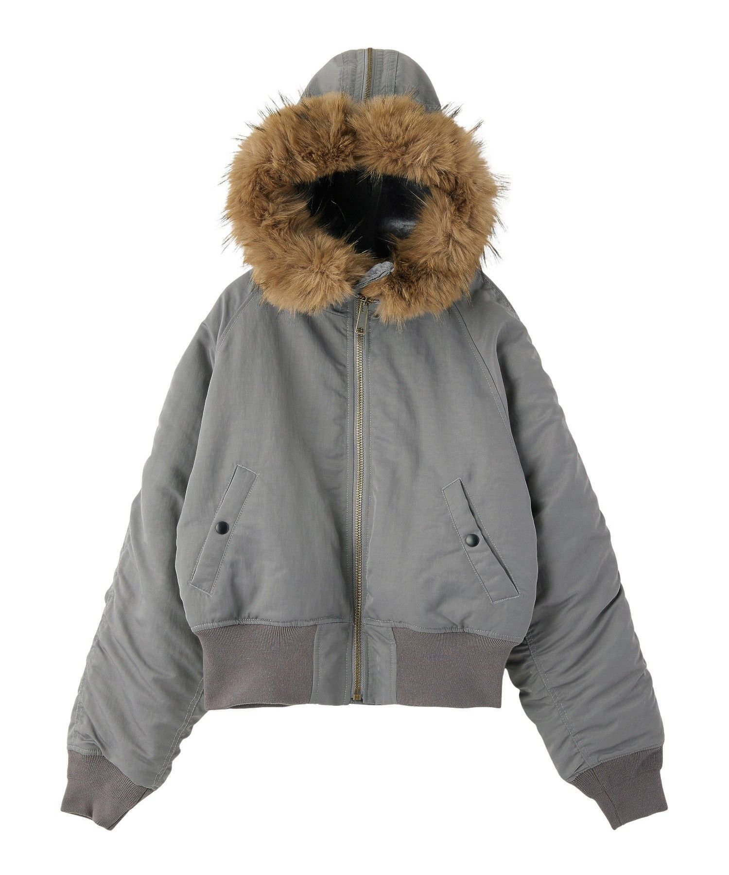 【エックスガール/X-girl】のFAUX FUR HOODED JACKET インテリア・キッズ・メンズ・レディースファッション・服の通販 founy(ファウニー) 　ファッション　Fashion　レディースファッション　Fashion for Women　アウター　Coat / Outerwear Collection　レディースジャケット・軽アウター　Jackets　コンパクト　Compact, Small Size　ジップ　Zip, Zipper　ジャケット　Jacket, Outerwear　長袖　Long Sleeve, Full Sleeve　防寒　Cold Protection, Winter-Ready　冬　Winter / This Winter　GREY|ID: prp329100004984915 ipo3291000000037341436
