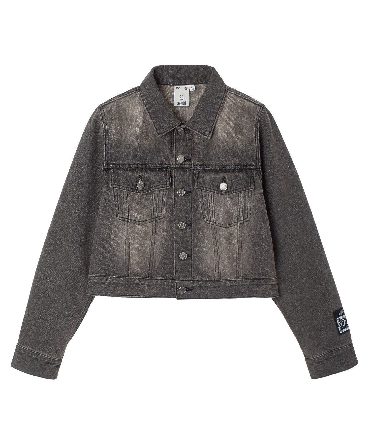 【エックスガール/X-girl】のFADED FACE LABEL COMPACT DENIM JACKET 大人の最旬トレンドファッション＆コーディネート founy(ファウニー) 　ファッション　Fashion　レディースファッション　Fashion for Women　アウター　Coat / Outerwear Collection　レディースジャケット・軽アウター　Jackets　オイル　Body Oil　コンパクト　Compact, Small Size　ジャケット　Jacket, Outerwear　セットアップ　Set-Up, Coordinated Outfit　デニム　Denim, Jeans Material　トレンド　Trend, Trending Now　長袖　Long Sleeve, Full Sleeve　ベーシック　Basic, Essential　おすすめ　Recommended / Our Picks　 other-1|ID: prp329100004984920 ipo3291000000037341450