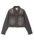 【エックスガール/X-girl】のFADED FACE LABEL COMPACT DENIM JACKET 大人の最旬トレンドファッション＆コーディネート founy(ファウニー) ファッション Fashion レディースファッション Fashion for Women アウター Coat / Outerwear Collection レディースジャケット・軽アウター Jackets オイル Body Oil コンパクト Compact, Small Size ジャケット Jacket, Outerwear セットアップ Set-Up, Coordinated Outfit デニム Denim, Jeans Material トレンド Trend, Trending Now 長袖 Long Sleeve, Full Sleeve ベーシック Basic, Essential おすすめ Recommended / Our Picks thumbnail BLACK|ID: prp329100004984920 ipo3291000000037341451