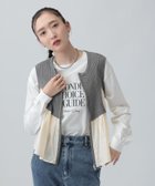 【レプシィム ローリーズファーム/LEPSIM LOWRYS FARM】のWZIPドッキングベスト 大人の最旬トレンドファッション＆コーディネート founy(ファウニー) ファッション Fashion レディースファッション Fashion for Women アウター Coat / Outerwear Collection トップス・カットソー Cut & Sew Tops ベスト&ジレ / 重ね着スタイル Vests & Gilets インナー Innerwear エアリー Airy Texture ショート Short, Short Length ドッキング Docking, Mixed Material ベスト Vest, Waistcoat ワイド Wide, Wide Fit 夏 Summer 春 Spring thumbnail チャコール15|ID: prp329100004984925 ipo3291000000037341485