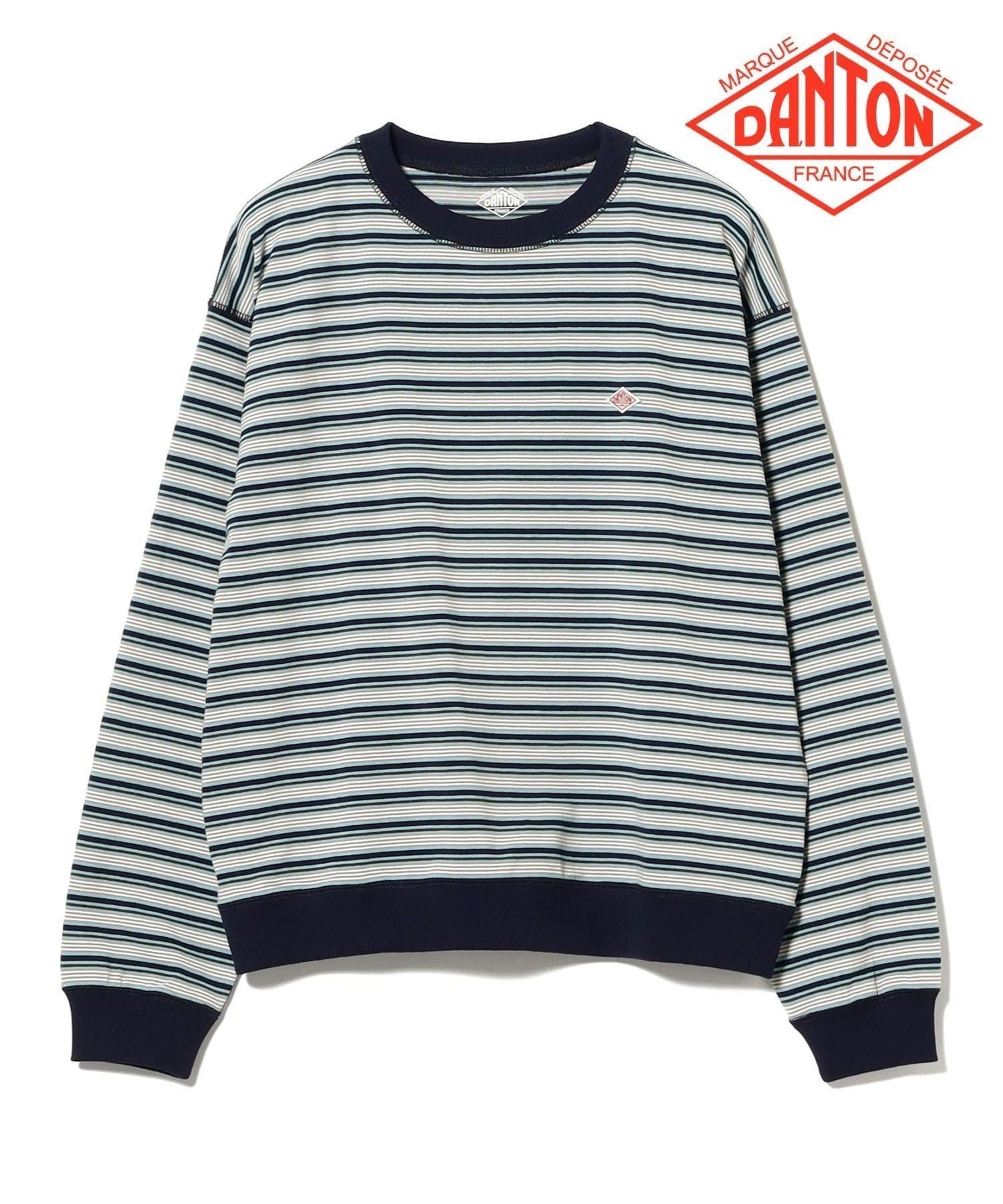【ビームス ウイメン/BEAMS】のDANTON / ストライプ ロングスリーブ Tシャツ インテリア・キッズ・メンズ・レディースファッション・服の通販 founy(ファウニー) 　ファッション　Fashion　レディースファッション　Fashion for Women　トップス・カットソー　Cut & Sew Tops　シャツ・ブラウス・オフィスカジュアル　Elegant Blouses & Button-Ups　ロングTシャツ・Tシャツ　Longline T-Shirts & Tees　インナー　Innerwear　カーディガン　Cardigan, Knitwear　シンプル　Simple, Minimal　ジャケット　Jacket, Outerwear　ストライプ　Stripe, Striped Pattern　スリーブ　Sleeve, Long Sleeve / Short Sleeve　デニム　Denim, Jeans Material　フランス　France, French　ボトム　Bottoms, Lower Wear　リラックス　Relax, Relaxed Fit　ルーズ　Loose, Oversized　ロング　Long, Long-Length　ワーク　Workwear, Utility Style　エレガント 上品　Elegant　2606_BLUE*GREY|ID: prp329100004984940 ipo3291000000037341572