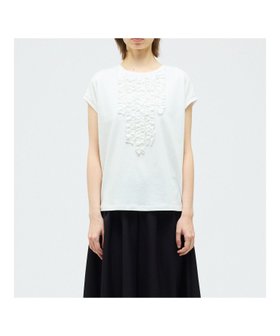 【マーコート/MARcourt】 mizuiro ind フレンチスリーブフリルプルオーバー大人の最旬トレンドファッション＆コーディネート founy(ファウニー) ファッション Fashion レディースファッション Fashion for Women トップス・カットソー Cut & Sew Tops カジュアルプルオーバー・ニットトップス Pullovers & Knit Tops / Casual Pullovers カットソー Cut and Sewn Top シンプル Simple, Minimal スリーブ Sleeve, Long Sleeve / Short Sleeve フリル Frill, Ruffle フレンチ French, French Style フロント Front, Front Design ポケット Pocket, Pocket Detail エレガント 上品 Elegant 人気 Popular, Best Seller 今季 This Season, Current Season A/W・秋冬 Autumn/Winter |ID:prp329100004984949
