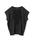 【マーコート/MARcourt】のmizuiro ind フレンチスリーブフリルプルオーバー 大人の最旬トレンドファッション＆コーディネート founy(ファウニー) ファッション Fashion レディースファッション Fashion for Women トップス・カットソー Cut & Sew Tops カジュアルプルオーバー・ニットトップス Pullovers & Knit Tops / Casual Pullovers カットソー Cut and Sewn Top シンプル Simple, Minimal スリーブ Sleeve, Long Sleeve / Short Sleeve フリル Frill, Ruffle フレンチ French, French Style フロント Front, Front Design ポケット Pocket, Pocket Detail エレガント 上品 Elegant 人気 Popular, Best Seller 今季 This Season, Current Season A/W・秋冬 Autumn/Winter thumbnail ブラック|ID: prp329100004984949 ipo3291000000037341637