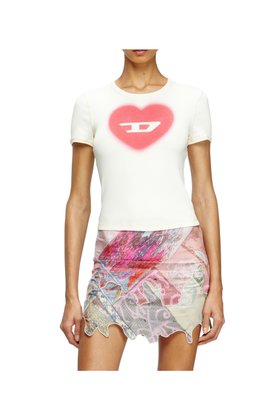 【ディーゼル/DIESEL】のレディース Tシャツ T-ELE 大人の最旬トレンドファッション＆コーディネート founy(ファウニー) ファッション Fashion レディースファッション Fashion for Women トップス・カットソー Cut & Sew Tops シャツ・ブラウス・オフィスカジュアル Elegant Blouses & Button-Ups ロングTシャツ・Tシャツ Longline T-Shirts & Tees コンパクト Compact, Small Size ドレス Dress, One-Piece プリント Print, Printed Pattern ワーク Workwear, Utility Style |ID:prp329100004984952