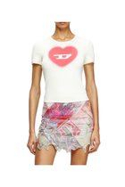 【ディーゼル/DIESEL】のレディース Tシャツ T-ELE 大人の最旬トレンドファッション＆コーディネート founy(ファウニー) ファッション Fashion レディースファッション Fashion for Women トップス・カットソー Cut & Sew Tops シャツ・ブラウス・オフィスカジュアル Elegant Blouses & Button-Ups ロングTシャツ・Tシャツ Longline T-Shirts & Tees コンパクト Compact, Small Size ドレス Dress, One-Piece プリント Print, Printed Pattern ワーク Workwear, Utility Style thumbnail オフホワイト|ID: prp329100004984952 ipo3291000000037341648