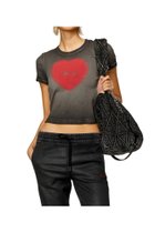 【ディーゼル/DIESEL】のレディース Tシャツ T-ELE 大人の最旬トレンドファッション＆コーディネート founy(ファウニー) ファッション Fashion レディースファッション Fashion for Women トップス・カットソー Cut & Sew Tops シャツ・ブラウス・オフィスカジュアル Elegant Blouses & Button-Ups ロングTシャツ・Tシャツ Longline T-Shirts & Tees コンパクト Compact, Small Size ドレス Dress, One-Piece プリント Print, Printed Pattern ワーク Workwear, Utility Style thumbnail ブラック|ID: prp329100004984952 ipo3291000000037341649