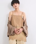 【バンヤードストーム/BARNYARDSTORM】のサテンレースキャミ 大人の最旬トレンドファッション＆コーディネート founy(ファウニー) ファッション Fashion レディースファッション Fashion for Women トップス・カットソー Cut & Sew Tops キャミソール&ノースリーブ Camisoles & Sleeveless Tops キャミソール Camisole, Spaghetti Strap Top スウェット / スエット Sweatshirt, Sweatwear トレンド Trend, Trending Now フェミニン Feminine, Girly レース Lace, Lace Fabric エレガント 上品 Elegant thumbnail キャメル|ID: prp329100004984953 ipo3291000000037341663