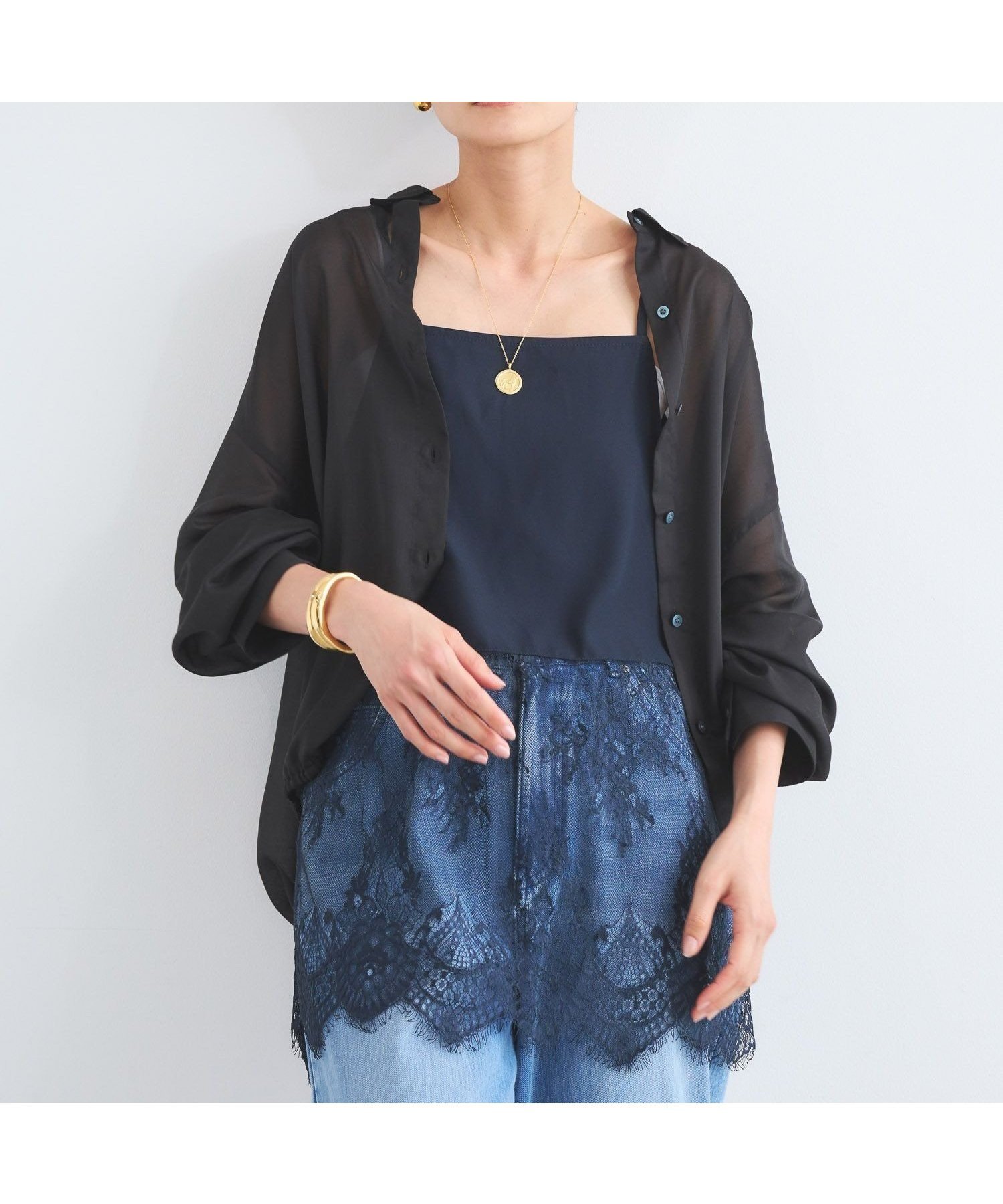 【バンヤードストーム/BARNYARDSTORM】のサテンレースキャミ インテリア・キッズ・メンズ・レディースファッション・服の通販 founy(ファウニー) 　ファッション　Fashion　レディースファッション　Fashion for Women　トップス・カットソー　Cut & Sew Tops　キャミソール&ノースリーブ　Camisoles & Sleeveless Tops　キャミソール　Camisole, Spaghetti Strap Top　スウェット / スエット　Sweatshirt, Sweatwear　トレンド　Trend, Trending Now　フェミニン　Feminine, Girly　レース　Lace, Lace Fabric　エレガント 上品　Elegant　ネイビー|ID: prp329100004984953 ipo3291000000037341664