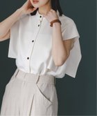 【ノーブル / スピック&スパン/NOBLE / Spick & Span】の《追加 ・WEB 一部店舗限定》スクエアースリーブフロントオープンブラウス 大人の最旬トレンドファッション＆コーディネート founy(ファウニー) ファッション Fashion レディースファッション Fashion for Women トップス・カットソー Cut & Sew Tops シャツ・ブラウス・オフィスカジュアル Elegant Blouses & Button-Ups ダブル Double, Double-Breasted ノースリーブ Sleeveless, No-Sleeve フェミニン Feminine, Girly モダン Modern, Contemporary thumbnail ホワイト|ID: prp329100004984955 ipo3291000000037341671