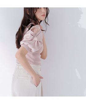 【ナチュラル ビューティー ベーシック/NATURAL BEAUTY BASIC】のシアーツイストスリーブニット 大人の最旬トレンドファッション＆コーディネート founy(ファウニー) ファッション Fashion レディースファッション Fashion for Women トップス・カットソー Cut & Sew Tops ニット Knit Tops & Sweaters シアー Sheer, See-Through シンプル Simple, Minimal スリーブ Sleeve, Long Sleeve / Short Sleeve トレンド Trend, Trending Now フェミニン Feminine, Girly 夏 Summer 春 Spring S/S・春夏 SS, Spring/Summer, Warm Season |ID:prp329100004984958
