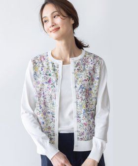 【エーシーデザインバイアルファキュービック/A/C DESIGN BY ALPHACUBIC】の【Liberty】リバティプリントクルーネックカーディガン【ハンドウォッシャブル】 大人の最旬トレンドファッション＆コーディネート founy(ファウニー) ファッション Fashion レディースファッション Fashion for Women トップス・カットソー Cut & Sew Tops カーディガン・羽織り Layered Style Cardigans おすすめ Recommended / Our Picks カーディガン Cardigan, Knitwear シンプル Simple, Minimal エレガント 上品 Elegant |ID:prp329100004984961