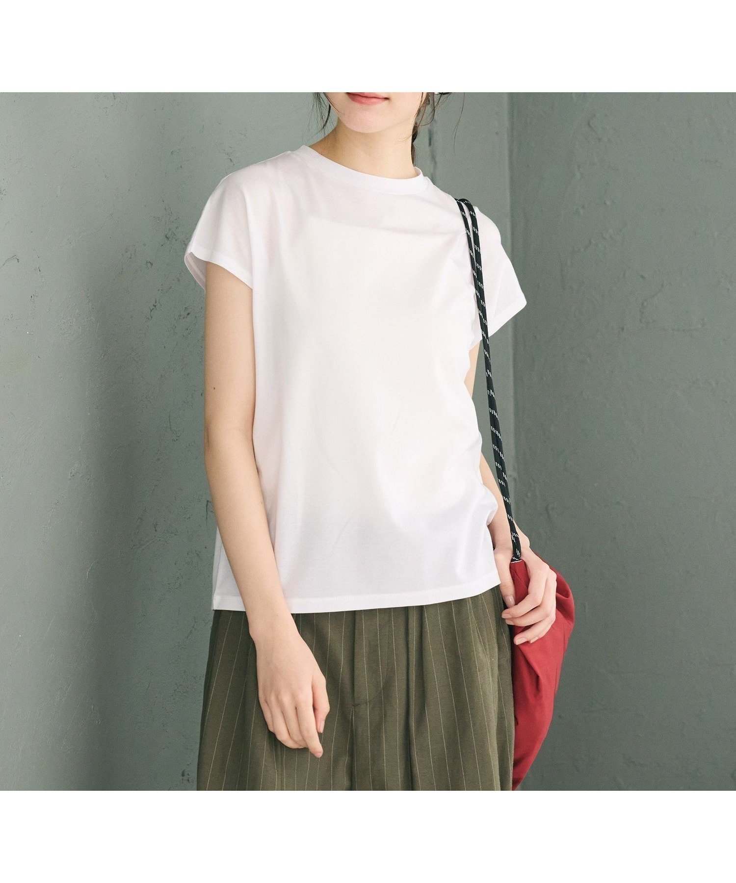 【ビューティ&ユース ユナイテッドアローズ/BEAUTY&YOUTH / UNITED ARROWS】のクルーネック フレンチスリーブ カットソー 大人の最旬トレンドファッション＆コーディネート founy(ファウニー) 　ファッション　Fashion　レディースファッション　Fashion for Women　トップス・カットソー　Cut & Sew Tops　カットソー・ベーシックTシャツ　Cut-and-Sewn Tops / Stretch Tees & Basics　カットソー　Cut and Sewn Top　キャミワンピース　Cami Dress, Slip Dress　シンプル　Simple, Minimal　スリーブ　Sleeve, Long Sleeve / Short Sleeve　トレンド　Trend, Trending Now　定番　Standard, Basic Item　フレンチ　French, French Style　ボトム　Bottoms, Lower Wear　おすすめ　Recommended / Our Picks　夏　Summer　エレガント 上品　Elegant　 other-1|ID: prp329100004984962 ipo3291000000037341697