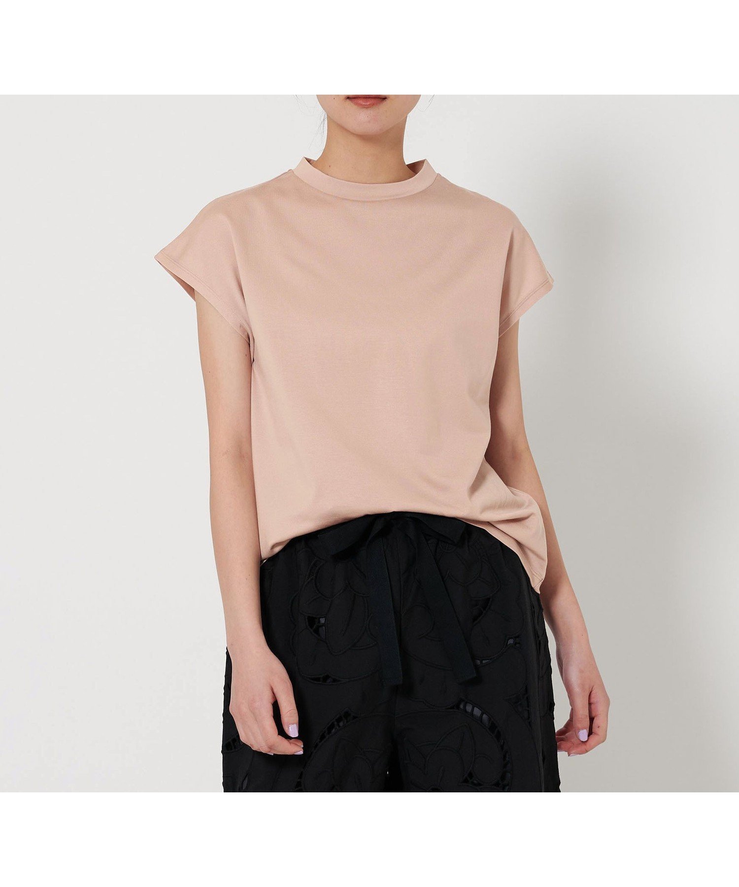 【ビューティ&ユース ユナイテッドアローズ/BEAUTY&YOUTH / UNITED ARROWS】のクルーネック フレンチスリーブ カットソー インテリア・キッズ・メンズ・レディースファッション・服の通販 founy(ファウニー) 　ファッション　Fashion　レディースファッション　Fashion for Women　トップス・カットソー　Cut & Sew Tops　カットソー・ベーシックTシャツ　Cut-and-Sewn Tops / Stretch Tees & Basics　カットソー　Cut and Sewn Top　キャミワンピース　Cami Dress, Slip Dress　シンプル　Simple, Minimal　スリーブ　Sleeve, Long Sleeve / Short Sleeve　トレンド　Trend, Trending Now　定番　Standard, Basic Item　フレンチ　French, French Style　ボトム　Bottoms, Lower Wear　おすすめ　Recommended / Our Picks　夏　Summer　エレガント 上品　Elegant　LT.PINK|ID: prp329100004984962 ipo3291000000037341701