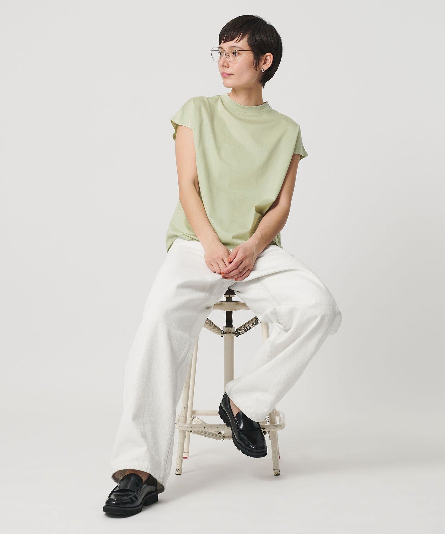 【ビューティ&ユース ユナイテッドアローズ/BEAUTY&YOUTH / UNITED ARROWS】のクルーネック フレンチスリーブ カットソー インテリア・キッズ・メンズ・レディースファッション・服の通販 founy(ファウニー) 　ファッション　Fashion　レディースファッション　Fashion for Women　トップス・カットソー　Cut & Sew Tops　カットソー・ベーシックTシャツ　Cut-and-Sewn Tops / Stretch Tees & Basics　カットソー　Cut and Sewn Top　キャミワンピース　Cami Dress, Slip Dress　シンプル　Simple, Minimal　スリーブ　Sleeve, Long Sleeve / Short Sleeve　トレンド　Trend, Trending Now　定番　Standard, Basic Item　フレンチ　French, French Style　ボトム　Bottoms, Lower Wear　おすすめ　Recommended / Our Picks　夏　Summer　エレガント 上品　Elegant　LIME|ID: prp329100004984962 ipo3291000000037341702