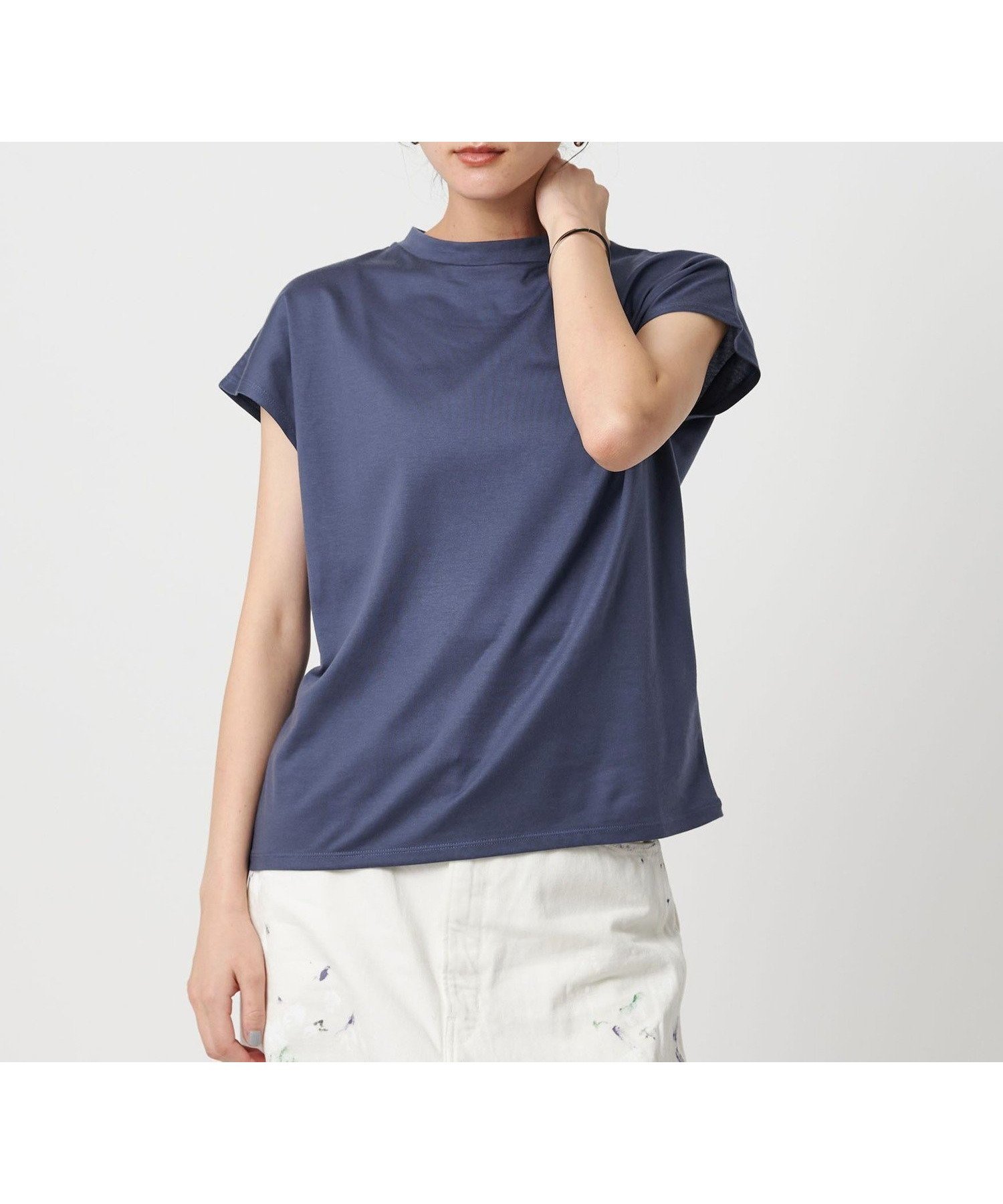 【ビューティ&ユース ユナイテッドアローズ/BEAUTY&YOUTH / UNITED ARROWS】のクルーネック フレンチスリーブ カットソー インテリア・キッズ・メンズ・レディースファッション・服の通販 founy(ファウニー) 　ファッション　Fashion　レディースファッション　Fashion for Women　トップス・カットソー　Cut & Sew Tops　カットソー・ベーシックTシャツ　Cut-and-Sewn Tops / Stretch Tees & Basics　カットソー　Cut and Sewn Top　キャミワンピース　Cami Dress, Slip Dress　シンプル　Simple, Minimal　スリーブ　Sleeve, Long Sleeve / Short Sleeve　トレンド　Trend, Trending Now　定番　Standard, Basic Item　フレンチ　French, French Style　ボトム　Bottoms, Lower Wear　おすすめ　Recommended / Our Picks　夏　Summer　エレガント 上品　Elegant　COBALT|ID: prp329100004984962 ipo3291000000037341704