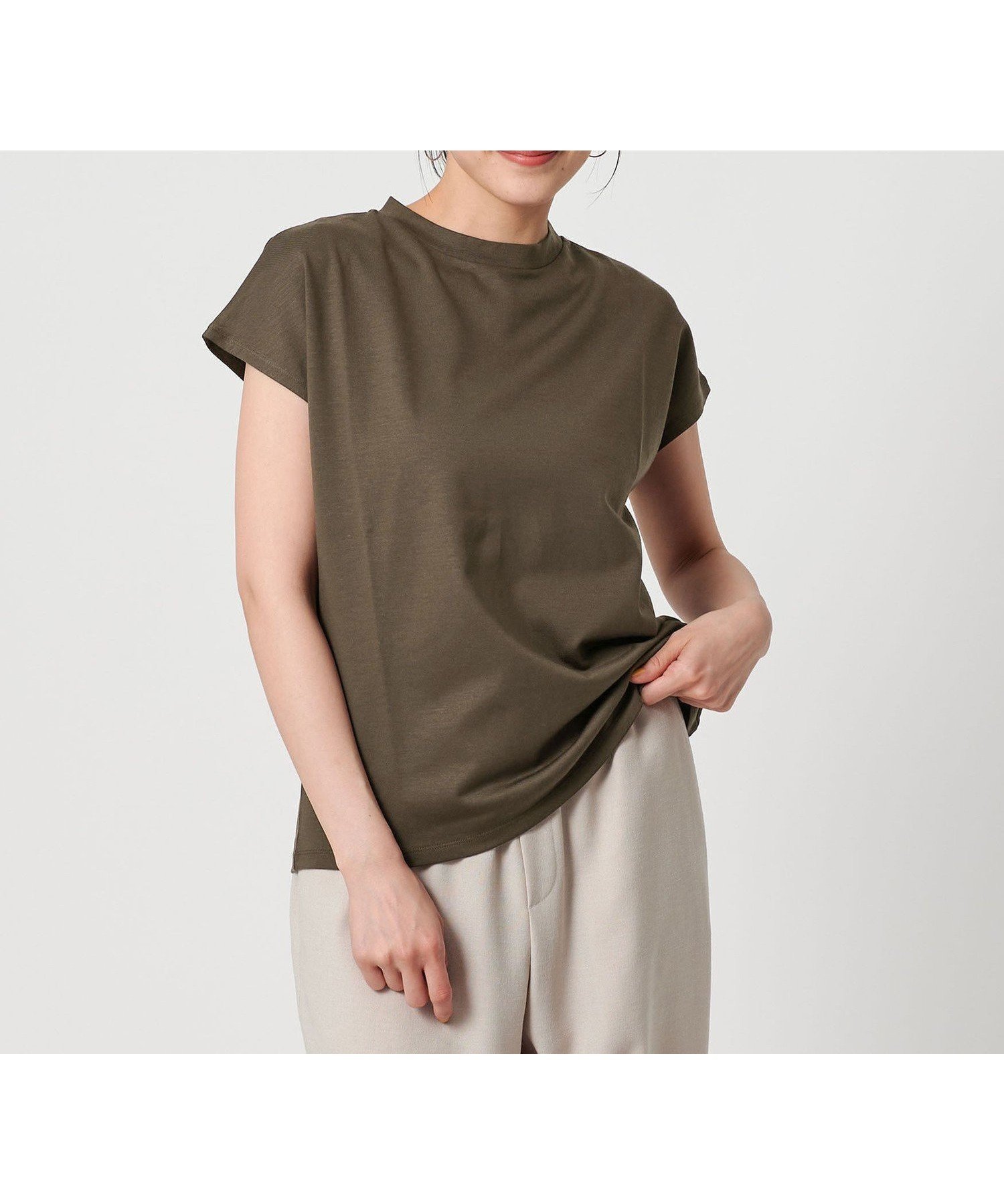 【ビューティ&ユース ユナイテッドアローズ/BEAUTY&YOUTH / UNITED ARROWS】のクルーネック フレンチスリーブ カットソー インテリア・キッズ・メンズ・レディースファッション・服の通販 founy(ファウニー) 　ファッション　Fashion　レディースファッション　Fashion for Women　トップス・カットソー　Cut & Sew Tops　カットソー・ベーシックTシャツ　Cut-and-Sewn Tops / Stretch Tees & Basics　カットソー　Cut and Sewn Top　キャミワンピース　Cami Dress, Slip Dress　シンプル　Simple, Minimal　スリーブ　Sleeve, Long Sleeve / Short Sleeve　トレンド　Trend, Trending Now　定番　Standard, Basic Item　フレンチ　French, French Style　ボトム　Bottoms, Lower Wear　おすすめ　Recommended / Our Picks　夏　Summer　エレガント 上品　Elegant　その他6|ID: prp329100004984962 ipo3291000000037341705