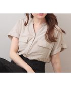 【インデックス/INDEX】の【接触冷感】ダブルポケットスキッパーブラウス《吸水速乾/防シワ/洗濯機OK/S~3L/7col》 大人の最旬トレンドファッション＆コーディネート founy(ファウニー) ファッション Fashion レディースファッション Fashion for Women トップス・カットソー Cut & Sew Tops シャツ・ブラウス・オフィスカジュアル Elegant Blouses & Button-Ups 吸水 Absorbent, Quick-Dry スキッパー Skipper, Open Collar スマート Smart, Elegant ダブル Double, Double-Breasted デコルテ Décolleté, Neckline トレンド Trend, Trending Now フロント Front, Front Design ポケット Pocket, Pocket Detail ミックス Mix, Mixed Style リラックス Relax, Relaxed Fit 旅行 Travel エレガント 上品 Elegant thumbnail グレージュ|ID: prp329100004984964 ipo3291000000037341711