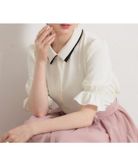 【クチュール ブローチ/Couture Brooch】の【通勤・洗える】配色ダブルカラー ブラウス 大人の最旬トレンドファッション＆コーディネート founy(ファウニー) ファッション Fashion レディースファッション Fashion for Women トップス・カットソー Cut & Sew Tops シャツ・ブラウス・オフィスカジュアル Elegant Blouses & Button-Ups 洗える Machine Washable シンプル Simple, Minimal ジャケット Jacket, Outerwear スマート Smart, Elegant ダブル Double, Double-Breasted チェック Check, Plaid, Tartan トレンド Trend, Trending Now パール Pearl, Pearl Accent フェミニン Feminine, Girly ボトム Bottoms, Lower Wear おすすめ Recommended / Our Picks ビジネス 仕事 通勤 Business / Work / Commuting 2026年 2026 2026春夏・S/S Spring/Summer 2026 SS26 |ID:prp329100004984967