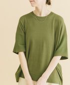 【アイテムズアーバンリサーチ/ITEMS URBAN RESEARCH】の『洗濯可』ニットTシャツ 大人の最旬トレンドファッション＆コーディネート founy(ファウニー) ファッション Fashion レディースファッション Fashion for Women トップス・カットソー Cut & Sew Tops ニット Knit Tops & Sweaters シャツ・ブラウス・オフィスカジュアル Elegant Blouses & Button-Ups ロングTシャツ・Tシャツ Longline T-Shirts & Tees ウォッシャブル Machine Washable 洗える Machine Washable カットソー Cut and Sewn Top 定番 Standard, Basic Item S/S・春夏 SS, Spring/Summer, Warm Season 夏 Summer エレガント 上品 Elegant 2026年 2026 2026春夏・S/S Spring/Summer 2026 SS26 thumbnail グリーン|ID: prp329100004984973 ipo3291000000037386323