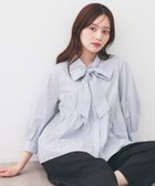 【インデックス/INDEX】のペプラムブラウス/ボウタイ取り外し可【洗濯機OK/イージーアイロン/防シワ】《XS~LL/8col》 大人の最旬トレンドファッション＆コーディネート founy(ファウニー) ファッション Fashion レディースファッション Fashion for Women トップス・カットソー Cut & Sew Tops シャツ・ブラウス・オフィスカジュアル Elegant Blouses & Button-Ups スマート Smart, Elegant デスク Desk, Work Desk フェミニン Feminine, Girly ペプラム Peplum, Flared Hem ループ Loop, Loop Knit ワーク Workwear, Utility Style thumbnail サックスブルー|ID: prp329100004984985 ipo3291000000037341825