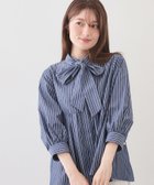 【インデックス/INDEX】のペプラムブラウス/ボウタイ取り外し可【洗濯機OK/イージーアイロン/防シワ】《XS~LL/8col》 大人の最旬トレンドファッション＆コーディネート founy(ファウニー) ファッション Fashion レディースファッション Fashion for Women トップス・カットソー Cut & Sew Tops シャツ・ブラウス・オフィスカジュアル Elegant Blouses & Button-Ups スマート Smart, Elegant デスク Desk, Work Desk フェミニン Feminine, Girly ペプラム Peplum, Flared Hem ループ Loop, Loop Knit ワーク Workwear, Utility Style thumbnail ネイビー|ID: prp329100004984985 ipo3291000000037341828