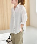 【スピック&スパン/Spick & Span】の《程よくすっきりサイズ / 追加 》 80リネンカシュクール ミディシャツ 大人の最旬トレンドファッション＆コーディネート founy(ファウニー) ファッション Fashion レディースファッション Fashion for Women トップス・カットソー Cut & Sew Tops シャツ・ブラウス・オフィスカジュアル Elegant Blouses & Button-Ups おすすめ Recommended / Our Picks カシュクール Wrap Design コンパクト Compact, Small Size バランス Balance, Style Balance ビッグ Big, Oversized リネン Linen, Linen Fabric エレガント 上品 Elegant 人気 Popular, Best Seller thumbnail ホワイト|ID: prp329100004984991 ipo3291000000037341878