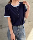 【ラナン/Ranan】のRanan/レイヤードヘンリーネックTシャツ 大人の最旬トレンドファッション＆コーディネート founy(ファウニー) ファッション Fashion レディースファッション Fashion for Women トップス・カットソー Cut & Sew Tops シャツ・ブラウス・オフィスカジュアル Elegant Blouses & Button-Ups ロングTシャツ・Tシャツ Longline T-Shirts & Tees インナー Innerwear スラックス Slacks, Dress Pants デニム Denim, Jeans Material ポケット Pocket, Pocket Detail 半袖 Short Sleeve, Half Sleeve ミドル Middle Length, Mid Height リラックス Relax, Relaxed Fit ワンポイント One Point, Statement Accent thumbnail NE|ID: prp329100004984996 ipo3291000000037341900