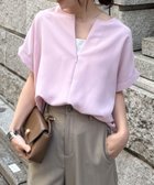 【ラナン/Ranan】のRanan/前後2WAYハーフジップブラウス 大人の最旬トレンドファッション＆コーディネート founy(ファウニー) ファッション Fashion レディースファッション Fashion for Women トップス・カットソー Cut & Sew Tops シャツ・ブラウス・オフィスカジュアル Elegant Blouses & Button-Ups おすすめ Recommended / Our Picks キャミソール Camisole, Spaghetti Strap Top ジップ Zip, Zipper ポケット Pocket, Pocket Detail マーメイド Mermaid, Fishtail Silhouette thumbnail PI|ID: prp329100004984997 ipo3291000000037341905