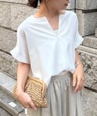【ラナン/Ranan】のRanan/前後2WAYハーフジップブラウス 大人の最旬トレンドファッション＆コーディネート founy(ファウニー) ファッション Fashion レディースファッション Fashion for Women トップス・カットソー Cut & Sew Tops シャツ・ブラウス・オフィスカジュアル Elegant Blouses & Button-Ups おすすめ Recommended / Our Picks キャミソール Camisole, Spaghetti Strap Top ジップ Zip, Zipper ポケット Pocket, Pocket Detail マーメイド Mermaid, Fishtail Silhouette thumbnail WH|ID: prp329100004984997 ipo3291000000037341906