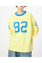 【ロデオクラウンズワイドボウル/RODEO CROWNS WIDE BOWL】の【Champion】フットボールTシャツ 大人の最旬トレンドファッション＆コーディネート founy(ファウニー) ファッション Fashion レディースファッション Fashion for Women トップス・カットソー Cut & Sew Tops シャツ・ブラウス・オフィスカジュアル Elegant Blouses & Button-Ups ロングTシャツ・Tシャツ Longline T-Shirts & Tees おすすめ Recommended / Our Picks デニム Denim, Jeans Material プリント Print, Printed Pattern ロング Long, Long-Length ワイド Wide, Wide Fit ヴィンテージ Vintage Style 別注 Limited Edition, Custom Order thumbnail L/YEL1|ID: prp329100004984998 ipo3291000000037341909
