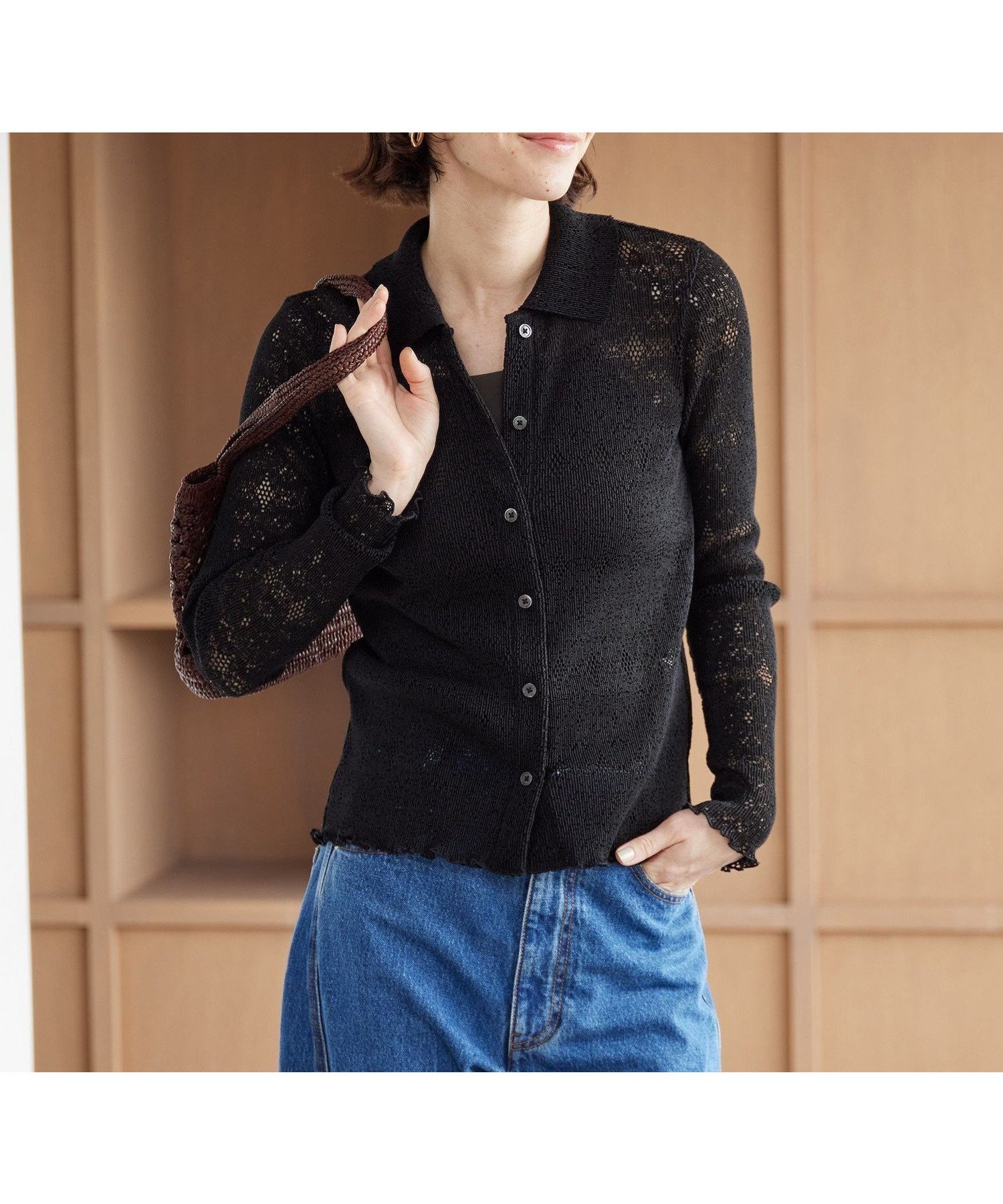【ビューティ&ユース ユナイテッドアローズ/BEAUTY&YOUTH / UNITED ARROWS】のレースプリーツ シャツカーディガン ウォッシャブル インテリア・キッズ・メンズ・レディースファッション・服の通販 founy(ファウニー) 　ファッション　Fashion　レディースファッション　Fashion for Women　トップス・カットソー　Cut & Sew Tops　カーディガン・羽織り　Layered Style Cardigans　シャツ・ブラウス・オフィスカジュアル　Elegant Blouses & Button-Ups　ウォッシャブル　Machine Washable　春　Spring　カーディガン　Cardigan, Knitwear　定番　Standard, Basic Item　バランス　Balance, Style Balance　フェミニン　Feminine, Girly　フロント　Front, Front Design　プリーツ　Pleats, Pleated　ボトム　Bottoms, Lower Wear　羽織　Haori, Light Jacket　レース　Lace, Lace Fabric　ワイド　Wide, Wide Fit　S/S・春夏　SS, Spring/Summer, Warm Season　夏　Summer　BLACK|ID: prp329100004985003 ipo3291000000037341931