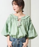 【フリークスストア/FREAK'S STORE】のインドフリルスキッパーブラウス【限定展開】 大人の最旬トレンドファッション＆コーディネート founy(ファウニー) ファッション Fashion レディースファッション Fashion for Women トップス・カットソー Cut & Sew Tops シャツ・ブラウス・オフィスカジュアル Elegant Blouses & Button-Ups 2026年 2026 2026春夏・S/S Spring/Summer 2026 SS26 おすすめ Recommended / Our Picks ギャザー Gathered, Ruffled シアー Sheer, See-Through シンプル Simple, Minimal スキッパー Skipper, Open Collar スリーブ Sleeve, Long Sleeve / Short Sleeve タッセル Tassel, Fringe デニム Denim, Jeans Material フェミニン Feminine, Girly フリル Frill, Ruffle ボトム Bottoms, Lower Wear ワイド Wide, Wide Fit 夏 Summer S/S・春夏 SS, Spring/Summer, Warm Season thumbnail ブルーグリーン|ID: prp329100004985013 ipo3291000000037365951