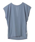【ジュリエ/Julier】の【定番】ライトプライム バッククロスチュニック 大人の最旬トレンドファッション＆コーディネート founy(ファウニー) ファッション Fashion レディースファッション Fashion for Women トップス・カットソー Cut & Sew Tops コレクション Collection, Seasonal Line シンプル Simple, Minimal ストレッチ Stretch, Stretchy Fabric ドレープ Drape, Draping Fabric 定番 Standard, Basic Item 人気 Popular, Best Seller 半袖 Short Sleeve, Half Sleeve 無地 Plain, Solid Color ヨガ Yoga, Yoga Wear ランニング Running, Running Wear, Activewear, Jogging リラックス Relax, Relaxed Fit ワーク Workwear, Utility Style 夏 Summer エレガント 上品 Elegant thumbnail ブルー|ID: prp329100004985025 ipo3291000000037342067