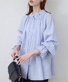 【スローブ イエナ/SLOBE IENA】の《追加》タイプライターフリルブラウス 大人の最旬トレンドファッション＆コーディネート founy(ファウニー) ファッション Fashion レディースファッション Fashion for Women トップス・カットソー Cut & Sew Tops シャツ・ブラウス・オフィスカジュアル Elegant Blouses & Button-Ups 2026年 2026 2026春夏・S/S Spring/Summer 2026 SS26 おすすめ Recommended / Our Picks イエロー Yellow クラシカル Classical, Vintage-Inspired スキッパー Skipper, Open Collar ストライプ Stripe, Striped Pattern タイプライター Typewriter Fabric, Crisp Cotton フリル Frill, Ruffle フロント Front, Front Design リボン Ribbon, Bow thumbnail ブルー A|ID: prp329100004985028 ipo3291000000037342096