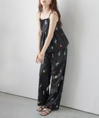 【ラジュール/Lajour】のフラワープリント ペプラムキャミ セットアップ 大人の最旬トレンドファッション＆コーディネート founy(ファウニー) ファッション Fashion レディースファッション Fashion for Women トップス・カットソー Cut & Sew Tops キャミソール&ノースリーブ Camisoles & Sleeveless Tops 花柄・フラワープリント・モチーフ Floral Prints & Motifs / Flower Pattern Tops キャミソール Camisole, Spaghetti Strap Top セットアップ Set-Up, Coordinated Outfit バランス Balance, Style Balance フェミニン Feminine, Girly フラワー Flower, Floral プリント Print, Printed Pattern ペプラム Peplum, Flared Hem リゾート Resort, Vacation Style リラックス Relax, Relaxed Fit ワイド Wide, Wide Fit エレガント 上品 Elegant 切替 Switching, Contrast Panel 夏 Summer thumbnail ブラック|ID: prp329100004985038 ipo3291000000037342153