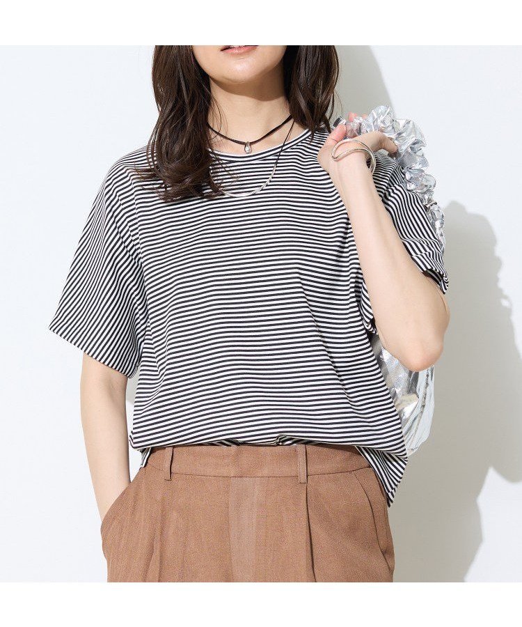 【インディヴィ/INDIVI】の【汗ジミ防止/褒められTシャツ】上品カジュアル!ドルマンTシャツ インテリア・キッズ・メンズ・レディースファッション・服の通販 founy(ファウニー) 　ファッション　Fashion　レディースファッション　Fashion for Women　トップス・カットソー　Cut & Sew Tops　シャツ・ブラウス・オフィスカジュアル　Elegant Blouses & Button-Ups　ロングTシャツ・Tシャツ　Longline T-Shirts & Tees　ストレッチ　Stretch, Stretchy Fabric　スマート　Smart, Elegant　スリット　Slit, Slit Detail　フラット　Flat, Flat Shoes　ワイド　Wide, Wide Fit　夏　Summer　エレガント 上品　Elegant　ホワイト|ID: prp329100004985053 ipo3291000000037342237