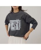 【サロン アダム エ ロペ/SALON adam et rope'】の【KARL BLOSSFELDT by SALON】フォトロングスリーブTシャツ 大人の最旬トレンドファッション＆コーディネート founy(ファウニー) ファッション Fashion レディースファッション Fashion for Women トップス・カットソー Cut & Sew Tops シャツ・ブラウス・オフィスカジュアル Elegant Blouses & Button-Ups ロングTシャツ・Tシャツ Longline T-Shirts & Tees インナー Innerwear グラフィック Graphic, Graphic Design シンプル Simple, Minimal ジャケット Jacket, Outerwear スリーブ Sleeve, Long Sleeve / Short Sleeve バランス Balance, Style Balance フェルト Felt, Felt Fabric フォルム Silhouette, Form プリント Print, Printed Pattern ボトム Bottoms, Lower Wear リボン Ribbon, Bow ロング Long, Long-Length おすすめ Recommended / Our Picks thumbnail グレー(07)|ID: prp329100004985066 ipo3291000000037342298