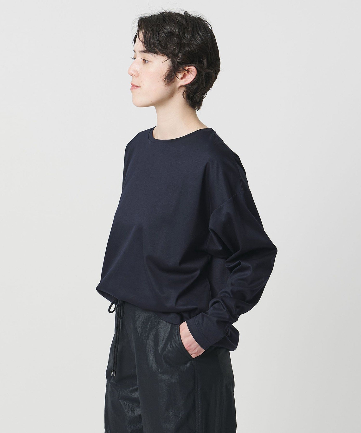 【ビューティ&ユース ユナイテッドアローズ/BEAUTY&YOUTH / UNITED ARROWS】のMARW UNITED ARROWS ロングスリーブ カットソー 汗染み防止 インテリア・キッズ・メンズ・レディースファッション・服の通販 founy(ファウニー) 　ファッション　Fashion　レディースファッション　Fashion for Women　トップス・カットソー　Cut & Sew Tops　カットソー・ベーシックTシャツ　Cut-and-Sewn Tops / Stretch Tees & Basics　インナー　Innerwear　秋　Autumn　カットソー　Cut and Sewn Top　シンプル　Simple, Minimal　ジャケット　Jacket, Outerwear　スリーブ　Sleeve, Long Sleeve / Short Sleeve　人気　Popular, Best Seller　ロング　Long, Long-Length　冬　Winter / This Winter　ビジネス 仕事 通勤　Business / Work / Commuting　NAVY|ID: prp329100004985105 ipo3291000000037342490