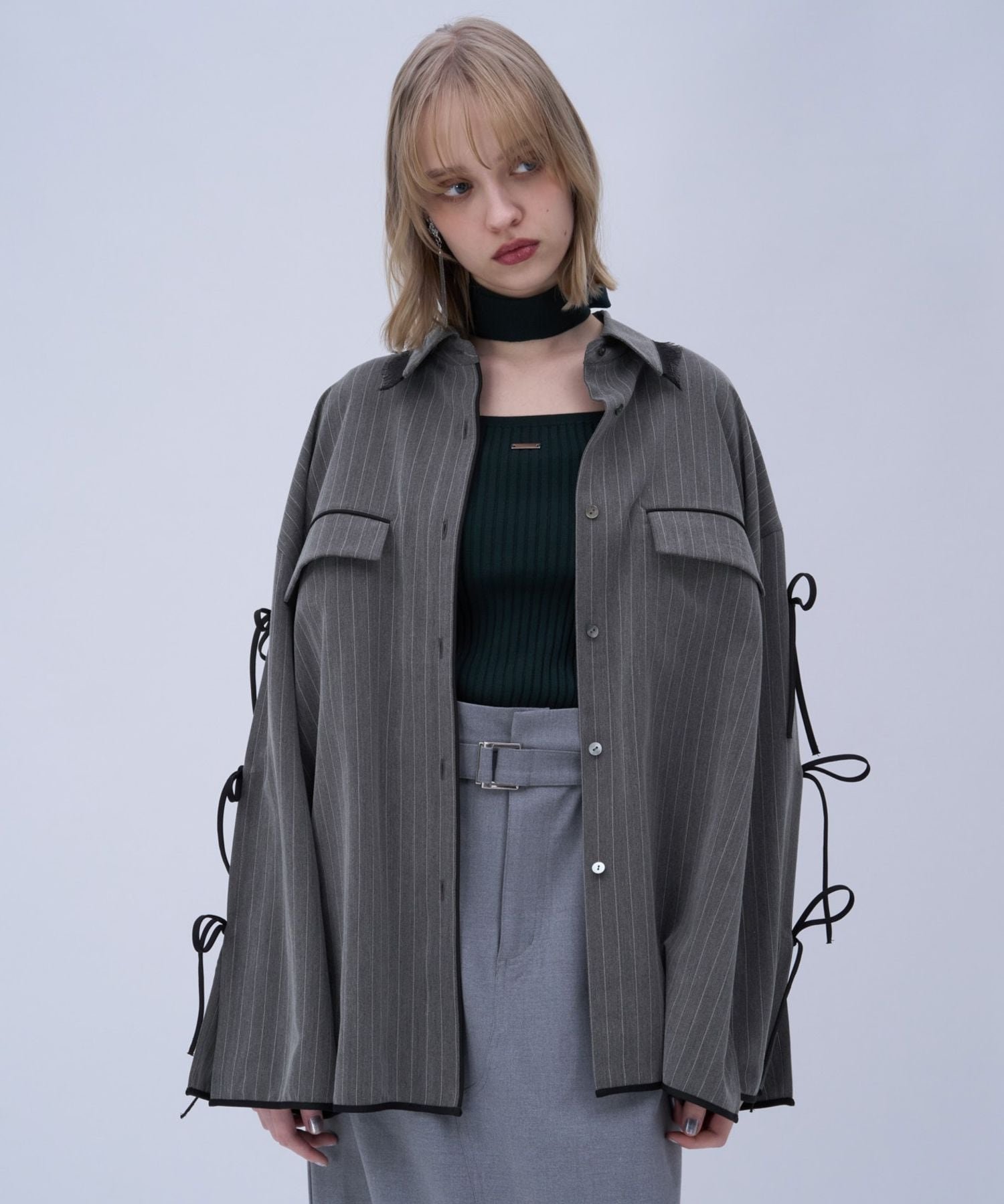 【ハレ/HARE】のパイピングBIGシャツ インテリア・キッズ・メンズ・レディースファッション・服の通販 founy(ファウニー) 　ファッション　Fashion　レディースファッション　Fashion for Women　トップス・カットソー　Cut & Sew Tops　シャツ・ブラウス・オフィスカジュアル　Elegant Blouses & Button-Ups　インナー　Innerwear　ウェーブ　Wavy Pattern　ストレート　Straight, Straight Cut　センター　Center, Center Line　トレンド　Trend, Trending Now　パイピング　Piping, Trim Design　パジャマ　Pajamas, Sleepwear　フレーム　Frame, Outline　ボトム　Bottoms, Lower Wear　マキシ　Maxi, Full Length　リボン　Ribbon, Bow　レース　Lace, Lace Fabric　ワイド　Wide, Wide Fit　おすすめ　Recommended / Our Picks　夏　Summer　エレガント 上品　Elegant　グレー18|ID: prp329100004985109 ipo3291000000037342518