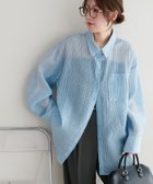 【ディスコート/Discoat】のヨウリュウストライプシャツ《WEB限定カラーあり》 大人の最旬トレンドファッション＆コーディネート founy(ファウニー) ファッション Fashion レディースファッション Fashion for Women トップス・カットソー Cut & Sew Tops シャツ・ブラウス・オフィスカジュアル Elegant Blouses & Button-Ups おすすめ Recommended / Our Picks とろみ Fluid, Flowy Fabric キャミソール Camisole, Spaghetti Strap Top ストライプ Stripe, Striped Pattern スラックス Slacks, Dress Pants タンク Tank Top, Sleeveless Top デニム Denim, Jeans Material 夏 Summer 春 Spring S/S・春夏 SS, Spring/Summer, Warm Season 羽織 Haori, Light Jacket thumbnail サックスブルー|ID: prp329100004985121 ipo3291000000037342587