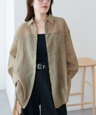 【ディスコート/Discoat】のヨウリュウストライプシャツ《WEB限定カラーあり》 大人の最旬トレンドファッション＆コーディネート founy(ファウニー) ファッション Fashion レディースファッション Fashion for Women トップス・カットソー Cut & Sew Tops シャツ・ブラウス・オフィスカジュアル Elegant Blouses & Button-Ups おすすめ Recommended / Our Picks とろみ Fluid, Flowy Fabric キャミソール Camisole, Spaghetti Strap Top ストライプ Stripe, Striped Pattern スラックス Slacks, Dress Pants タンク Tank Top, Sleeveless Top デニム Denim, Jeans Material 夏 Summer 春 Spring S/S・春夏 SS, Spring/Summer, Warm Season 羽織 Haori, Light Jacket thumbnail モカ|ID: prp329100004985121 ipo3291000000037342592
