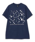 【ビームス ウイメン/BEAMS】のLIBERTY GRAPHICS / Foot Print T Shirt 大人の最旬トレンドファッション＆コーディネート founy(ファウニー) ファッション Fashion レディースファッション Fashion for Women トップス・カットソー Cut & Sew Tops シャツ・ブラウス・オフィスカジュアル Elegant Blouses & Button-Ups ロングTシャツ・Tシャツ Longline T-Shirts & Tees インナー Innerwear プリント Print, Printed Pattern マキシ Maxi, Full Length モチーフ Motif, Design Theme おすすめ Recommended / Our Picks thumbnail NAVY|ID: prp329100004985124 ipo3291000000037342616
