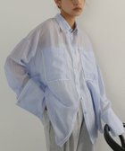 【ヘラム/hellam】の配色パイピング オーバーサイズシアーシャツ 大人の最旬トレンドファッション＆コーディネート founy(ファウニー) ファッション Fashion レディースファッション Fashion for Women トップス・カットソー Cut & Sew Tops シャツ・ブラウス・オフィスカジュアル Elegant Blouses & Button-Ups パイピング Piping, Trim Design 人気 Popular, Best Seller thumbnail ブルー|ID: prp329100004985131 ipo3291000000037365866