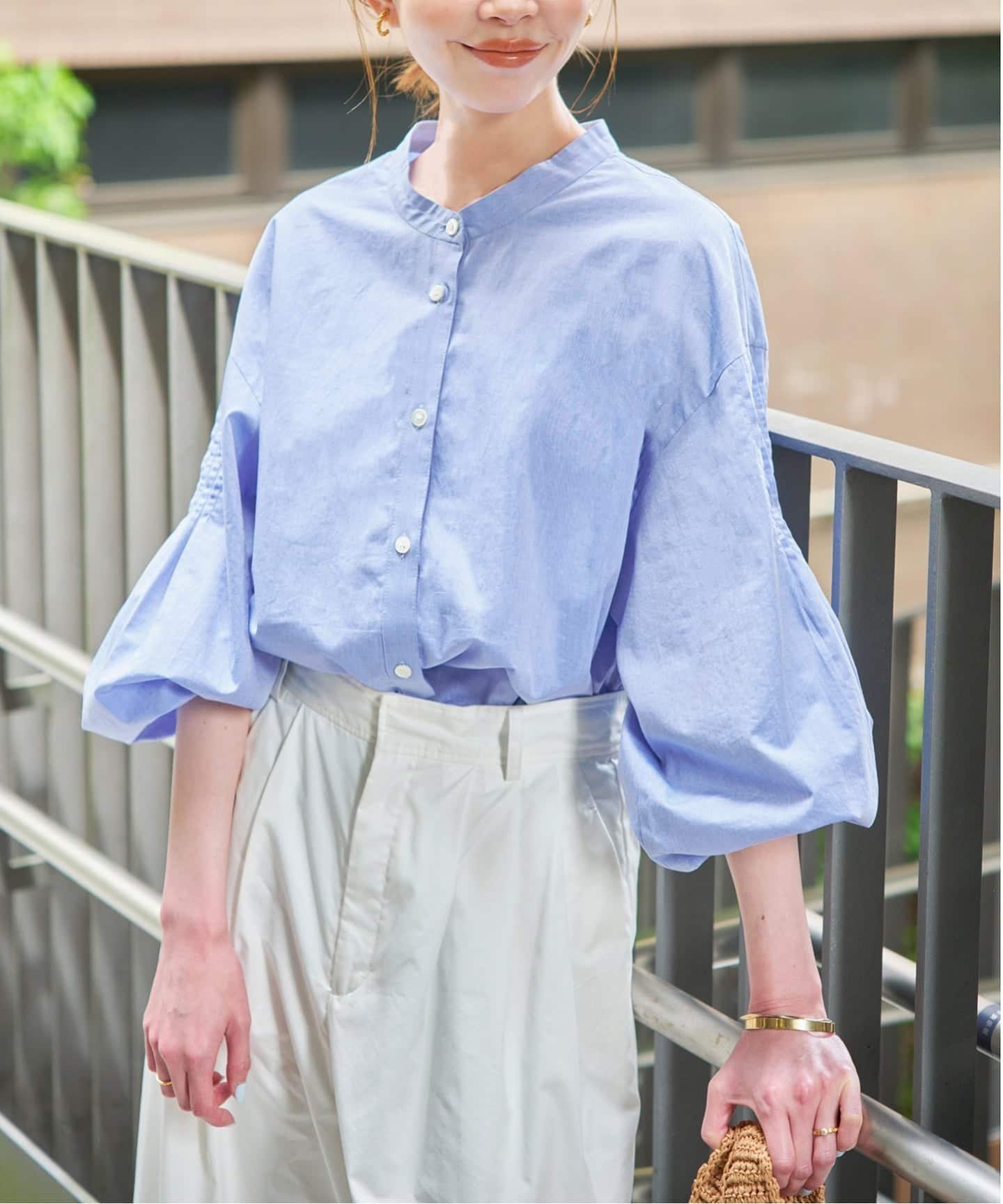 【スローブ イエナ/SLOBE IENA】の《WEB限定/追加3》ピンタックバルーンスリーブブラウス インテリア・キッズ・メンズ・レディースファッション・服の通販 founy(ファウニー) 　ファッション　Fashion　レディースファッション　Fashion for Women　トップス・カットソー　Cut & Sew Tops　シャツ・ブラウス・オフィスカジュアル　Elegant Blouses & Button-Ups　2026年　2026　2026春夏・S/S　Spring/Summer 2026 SS26　おすすめ　Recommended / Our Picks　インナー　Innerwear　スリーブ　Sleeve, Long Sleeve / Short Sleeve　バランス　Balance, Style Balance　バルーン　Balloon, Balloon Silhouette　ブロード　Broadcloth, Fine Cotton　ベスト　Vest, Waistcoat　定番　Standard, Basic Item　ブルー A|ID: prp329100004985138 ipo3291000000037342707