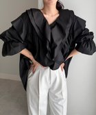 【ラナン/Ranan】のRanan/ビッグカラーフリルブラウス 大人の最旬トレンドファッション＆コーディネート founy(ファウニー) ファッション Fashion レディースファッション Fashion for Women トップス・カットソー Cut & Sew Tops シャツ・ブラウス・オフィスカジュアル Elegant Blouses & Button-Ups オケージョン Occasion Wear ギャザー Gathered, Ruffled 今季 This Season, Current Season ストライプ Stripe, Striped Pattern スラックス Slacks, Dress Pants スリーブ Sleeve, Long Sleeve / Short Sleeve スーツ Suit, Formalwear セットアップ Set-Up, Coordinated Outfit デコルテ Décolleté, Neckline デニム Denim, Jeans Material トレンド Trend, Trending Now フェミニン Feminine, Girly フリル Frill, Ruffle ポケット Pocket, Pocket Detail ワイド Wide, Wide Fit 再入荷 Restock / Back in Stock おすすめ Recommended / Our Picks セレモニー Ceremony thumbnail ブラック|ID: prp329100004985139 ipo3291000000037342711