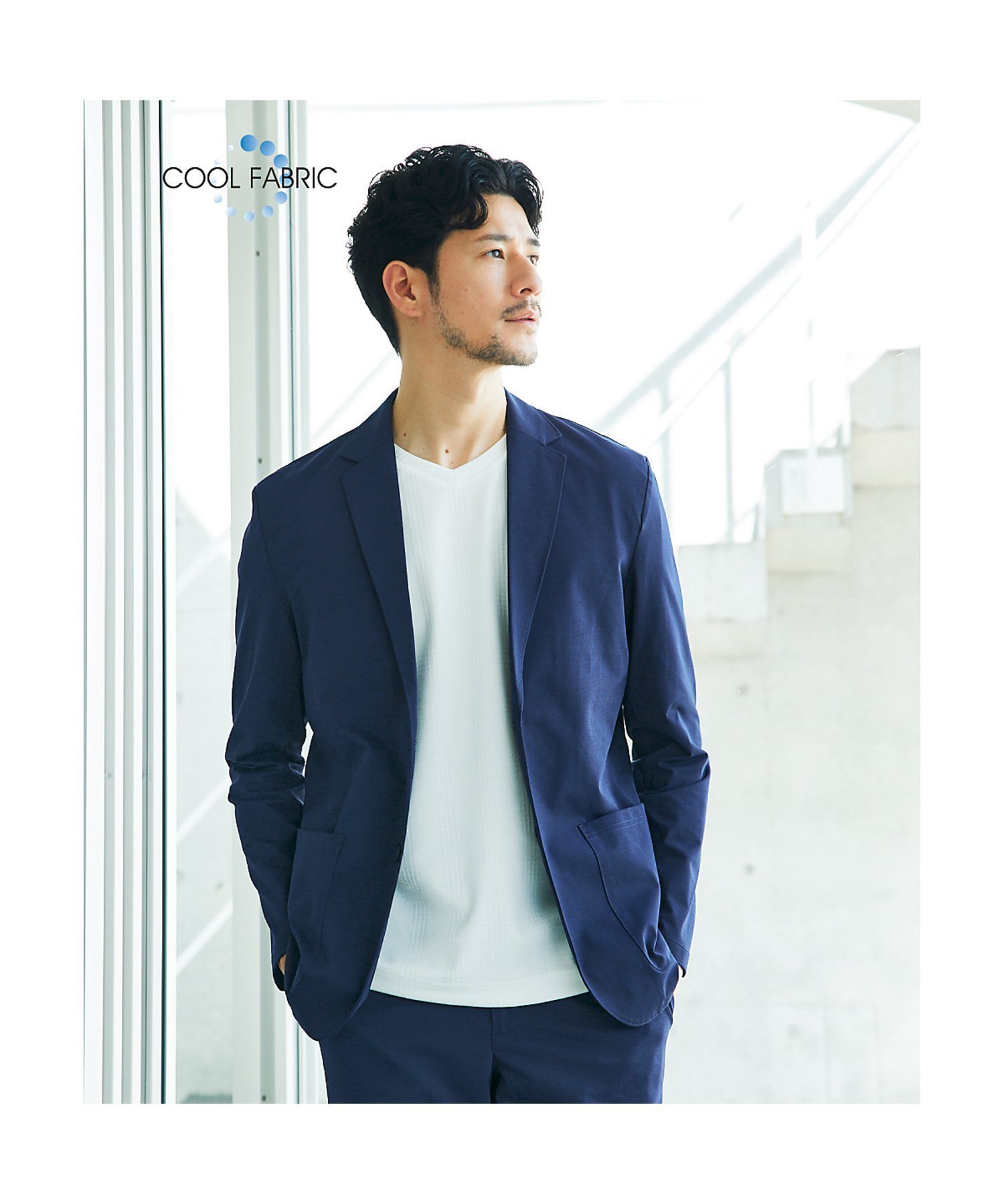 【アバハウス/ABAHOUSE / MEN】の【セットアップ対応/接触冷感】ハイブリット リラックス ジャケット インテリア・キッズ・メンズ・レディースファッション・服の通販 founy(ファウニー) 　ファッション　Fashion　メンズファッション　Fashion for Men　セットアップ　Matching Sets　洗える　Machine Washable　ジャケット　Jacket, Outerwear　スラックス　Slacks, Dress Pants　スーツ　Suit, Formalwear　セットアップ　Set-Up, Coordinated Outfit　デニム　Denim, Jeans Material　フォーマル　Formal, Dressy　ポロシャツ　Polo Shirt, Collared Tee　リラックス　Relax, Relaxed Fit　ゴルフ　Golf　ビジネス 仕事 通勤　Business / Work / Commuting　ネイビー|ID: prp329100004985192 ipo3291000000037342986