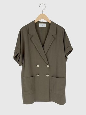 【ヴァン/Vin】のハーフスリーブダブルブレストジャケット 大人の最旬トレンドファッション＆コーディネート founy(ファウニー) ファッション Fashion レディースファッション Fashion for Women アウター Coat / Outerwear Collection レディースジャケット・軽アウター Jackets ジャケット Jacket, Outerwear スラックス Slacks, Dress Pants スリーブ Sleeve, Long Sleeve / Short Sleeve デニム Denim, Jeans Material ハーフ Half, Half-Length フォルム Silhouette, Form リラックス Relax, Relaxed Fit ルーズ Loose, Oversized おすすめ Recommended / Our Picks ビジネス 仕事 通勤 Business / Work / Commuting |ID:prp329100004985204
