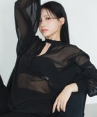 【ツーハッチ/tu-hacci】の接触冷感シアーブラウス ブラック|ID: prp329100004985223 ipo3291000000037343102