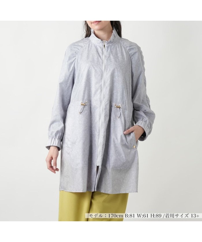 【レリアンプラスハウス/Leilian PLUS HOUSE】の【店頭人気】ライトコート インテリア・キッズ・メンズ・レディースファッション・服の通販 founy(ファウニー) https://founy.com/ ファッション Fashion レディースファッション Fashion for Women アウター Coat / Outerwear Collection コート・ロングコート・ピーコート Long Coats, Peacoats & More ギャザー Gathered, Ruffled シアー Sheer, See-Through スタンド Stand Collar, Upright Stand フェミニン Feminine, Girly フリル Frill, Ruffle プリント Print, Printed Pattern ポケット Pocket, Pocket Detail 人気 Popular, Best Seller 夏 Summer 軽量 Lightweight, Ultra Light |ID: prp329100004985230 ipo3291000000037343120